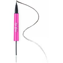 Bodyography Epic Brow 2 in 1 Clear Brow Gel And Liquid Brow Definer Pen makiažo priemonė antakiams, atspalvis: Brown Black, tamsiai ruda spalva