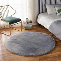 Family Rm Area Round Artificial Fur Carpet Girl Bedroom Dressing Table Decor Rugs Pure White Household Fluffy Bedside Thickened Floor Mats Round 30cm