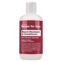 Recipe For Men Beard Shampoo & Conditioner Cleansing and Conditioning Beard Shampoo Moisture, 250 ml