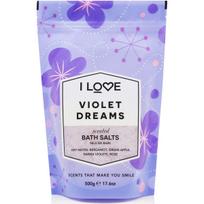 I Love Signature Collection Violet Dreams Bath Salt, 500 g