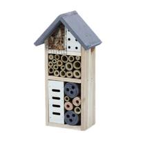 Natural Wood Insect Hotel Hanging Shelter for Garden Honeybees Nesting Aids Home 1