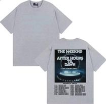 The Weeknd After Hours Til Dawn Europe 2026 Tshirts Unisex Fashion Hip Hop Style T Shirt Vintage Casual Short Sleeve Tshirt S gray