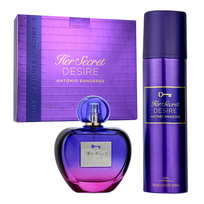 Antonio Banderas Her Secret Desire rinkinys moterims (EDT, 80 ml + purškiamas dezodorantas, 150 ml)