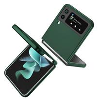 Thin PC Folding Case for Samsung Galaxy Z Flip 7 4 3 Flip7 FE Flip4 Flip3 5G Flip5 Flip6 Flip2 Flip 2 5 6 Mobile Phone Cover Galaxy Z Flip4 žalia