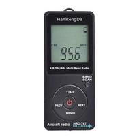 HRD-767 Digital Radio Mini LCD Display with Earphone FM/AM/AIR Portable Aviation Band Receiving Radio for Travel juoda