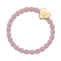 by Eloise London Gold Heart Soft Pink gumytė plaukams