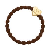by Eloise London Gold Heart Hazel Brown gumytė plaukams