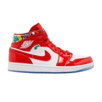 Jordan 1 Mid Barcelona Sweater Raudonas Patentas 47.5 red