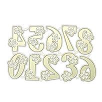 Flower Number Cutting Dies Carbon Steel Die Cut Stencils Decorative Embossing Paper Dies for Card Making Scrapbooking 1
