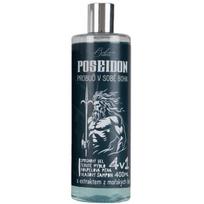 Bohemia Gifts POSEIDON vyriškas dušo gelis, šampūnas, putos ir muilas 4 in 1, 400 ml