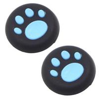 2pcs Cartoon Silicone Catlike Thumb Stick Grip Cap for PS3 PS4 Xbox One/360 mėlyna