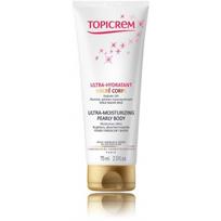 Topicrem Ultra-Moisturizing Pearly Body drėkinamasis kūno kremas sausai ir dehidratuotai odai, 75 ml