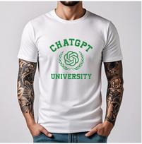ChatGPT Universitetas Juokingas Memas T-shirt Moterys Vyrai Medvilninis T-shirt Apvalus Kaklas Trumpomis Rankovėmis Grafiniai T-shirt Spausdinti T-shirt Viršutiniai Drabužiai S įvairiaspalvis
