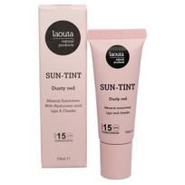 Natūralūs lūpų ir skruostų dažai su apsauga nuo saulės Laouta Sun Tint Dusty Red, raudono atspalvio, SPF 15, 10 ml