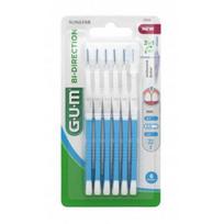 GUM Bi-Direction 0.9 mm tarpdančių šepetėliai, 6 vnt.