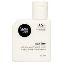 Drėkinamasis veidą nuo saulės apsaugantis kremas Laouta Sun Lite Oil Free Face Sunscreen, lengvos tekstūros, SPF 30, 50 ml