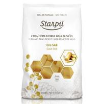 Žemoje temperatūroje besilydantis vaškas depiliacijai Starpil, su aukso dalelėmis, 1 kg