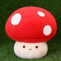 23/30/60CM Kawaii grybuko pliušiniai lėlytės Imitacinio augalo pagalvė Mielos žaislinės namų dekoravimui Miego pagalvė Kimštos minkštos lėlytės 23cm raudona