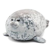 Soft Stuffed Animal Toy Chubby Blob Seal Plush Toy Adorable Room Decoration For Boys And Girls Gift For Children'S Birthdays 30cm pilka spalva