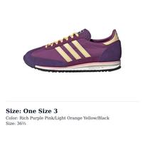 Adidas Originals SL 72 OG žemi laisvalaikio batai moteriški violetiniai rožiniai JQ8376 One Size 3 oranžinė