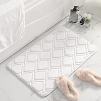 Vonios kambario Kašmyro Storinimo Kilimėlis Vonios Neslystantys Kilimai Praustuvės, Vonios Sienelės Grindų Kilimas Dušo Kabinos Durų Kilimėlis Memory Foam 3D Pagalvėlė 400mm*600mm balta