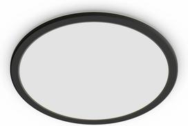 PHILIPS Superslim CL550 ceiling light, round, black, 1300 lm, 2700K (929002667501)