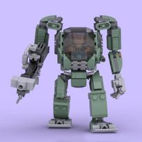 Konstruktorių rinkinys Mecha robotas berniukas surenkamas žaislas dovana gray