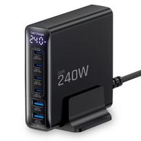 Tech-protect DC240W-gan charging station 6 ports 4 x USB-c 2 x USB-a 240W QC3.0 - juoda