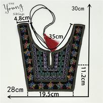 Embroidery Color Lace Collar Ethnic Style Diy Lace-Up Lace False Collar Dress Accessories Style 1379 (1 piece)