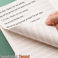 16K English Exercise Notebook - Four Line, Three Space, Kraft Paper for Primary and Junior High Students 16K English Book - 3 notebooks, 60 pages each beige