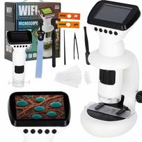 Skaitmeninis elektroninis mikroskopas su WiFi, USB, LCD ekranu, 200x-1000x didinimu ir priedais