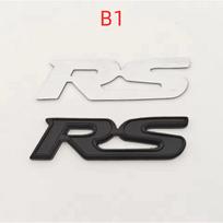 3D Metal Car Front Grille Emblem RS Logo Badge Rear Trunk Fender Sticker B1