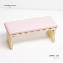 Solid Wood Japanese Nail Art Hand Pillow - Simple Style Cushion with UV Lamp Placement