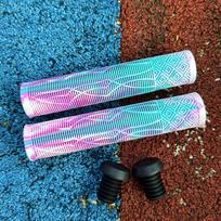 1Pair 160mm 22mm Universal Extended Mountain Bike Grips Mixed Color Anti Slip Rubber Handlebar Covers for Mountain Road Bike blue