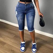 Women's Color Jeans Stretch Slim Fit Distressed Denim L