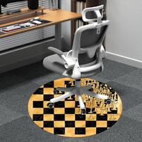 1pc Chess Pieces Office Round Area Rug, Indoor Mat Suitable ForOffice, Under Office Chairs Bedroom Living Room Home Decor, Room Deco 072 80cm by 80cm