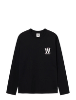 WOOD WOOD - Wwliam Map Ls Tee 25220 - Marškinėliai ilgomis rankovėmis - Juoda