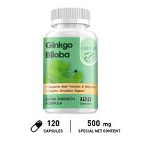CREVIP Ginkgo Biloba Dietary Supplement, Contains Ginkgo Biloba Extract, Daily Life Support, Nutritional Supplement 120*1 blue