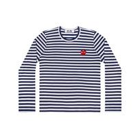 Comme des Garçons PLAY (WMNS) COMME des GARCONS PLAY Stripe Small Logo Long Sleeves Tee 'Blue White' Women's AZ-T009-051-1 XS blue
