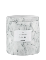 Blomus - Scented Travertine Candle - 11 Cm, Ø 10 Cm - Frabli - Sharkskin - Kvapni žvakė - Pilka