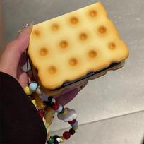 zflip7 Case 3D Cute Soda Biscuit Cookie Shaped Silicone Phone Case For Samsung Z Flip7 Z Flip6 Z Flip5 Xiaomi Mix Flip /Huawei Pura X Flip Cover Funny For Samsung Z Flip7