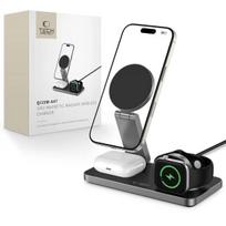 Tech-Protect QI15W-A47 MagSafe 3in1 indukcinis įkroviklis + USB-C laidas - juodas