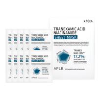 APLB Tranexamic Acid Niacinamide Sheet Mask (10pcs) - Brightening Hydrating, Korean 10pcs gray