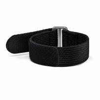 Velcro Užsegimas Nailoninis Laikrodžio Dirželis Greitai Įveriamas Universalus Apyrankės Velkamas Laikrodžio Dirželis M-260mm-20mm Black
