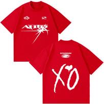 The Weeknd After Hour Til Dawn Pasaulinės gastroles 2026 Spausdinti Marškinėliai Unisex Unisex Hiphop Marškinėliai Laisvalaikio Medvilniniai Vintage Marškinėliai Streetwear S red