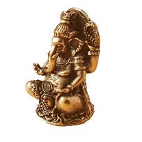 Mini Ganesha Statue Vintage Elephant Hindu God Figurines Elephant God Figure Sculpture  Office
