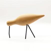 Sanderling shorebird wooden Scandinavian wood animal kokeshi interior wall decor (hej!e) ornament/figurine, style, figure, doll, decoration, (large)