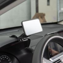 Plataus kampo galinio vaizdo veidrodėlis Universalus 360° sukasi Reguliuojamas siurbtukas Automobilio interjero galinio vaizdo veidrodėlis Clip square mirror