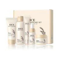 Korean Skincare Set, Glass Skin Care Set, Rice Skin Care Set - Rice Cleanser, Toner, Serum, Cream, Eye Cream, Facial Kit for Glowing Skin, Gift Set fo