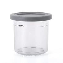 1pc Ice Cream Pints Cup Ninja Creamie Ice Cream Maker Cups Reusable Can Store Ice Cream Pints Containers with Sealing Mason Jar gray